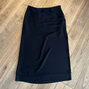 JOSEPH RIBKOFF | midi layered fabric side slit skirt, size 8